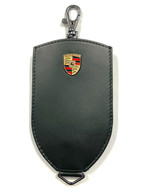 Picture of Porsche Crest Black Leather Key Pouch