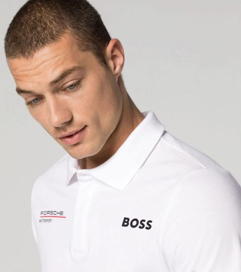 Picture of Motorsport x Boss Polo Shirt in White for Men