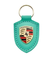 Picture of Porsche Crest Leather Keyring in Mint Green