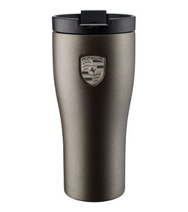 Picture of Porsche Crest Thermo Mug in Grey Powder Coating