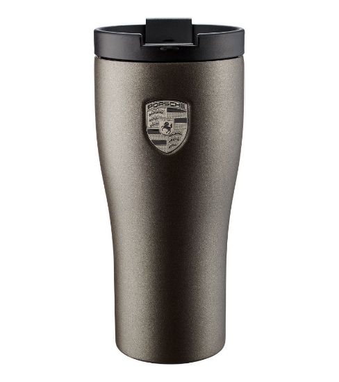 Picture of Porsche Crest Thermo Mug in Grey Powder Coating